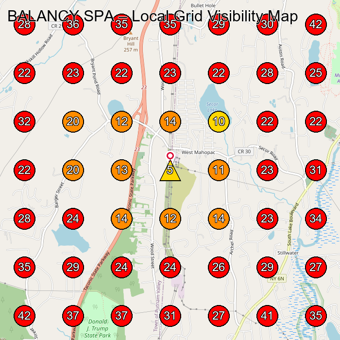 BALANCY SPA GeoGrid visibility map for Massage Spa in Brattleboro